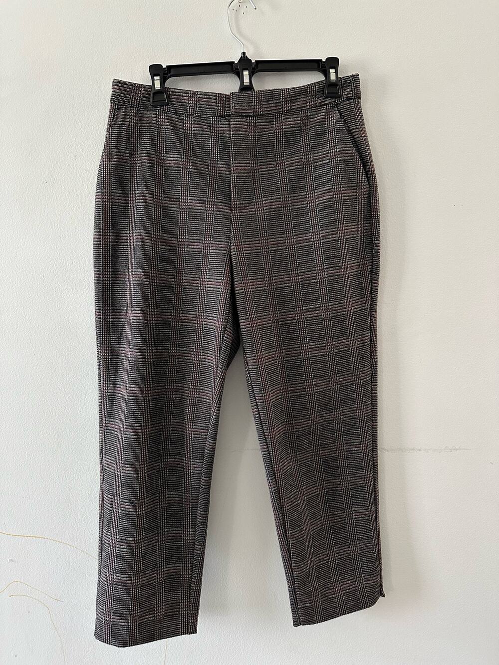 ModCloth Pants Women's 8 Gray Plaid Timeless Tailoring Cropped Academia Preppy